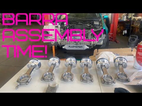 500kw xr6 turbo Barra build: atomic piston and rods assembly