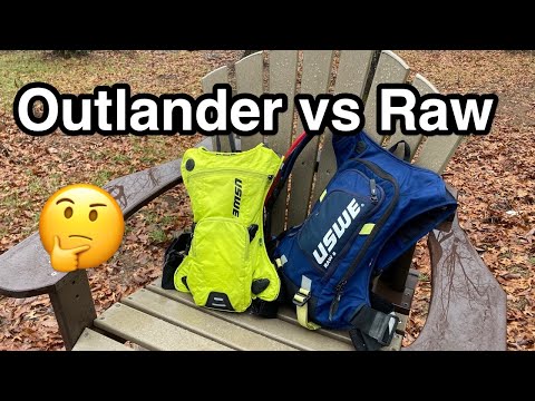 USWE Outlander vs Raw comparison -- hydration pack for mtb and moto