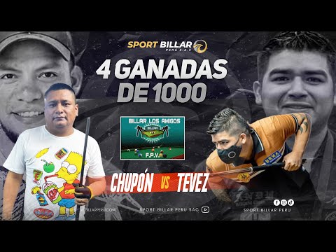 LUIS ARIAS (CHUPON) 🇵🇪 🆚 CRISTOPHER TEVEZ ( DIBU )🇵🇪➖BILLAR LOS AMIGOS➖4 GANADAS 1000💵🎱🔥😎