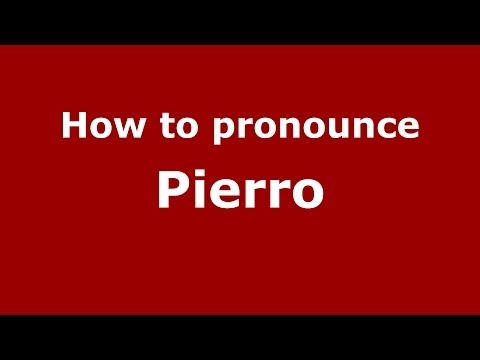 How to pronounce Pierro (Italian/Italy) - PronounceNames.com