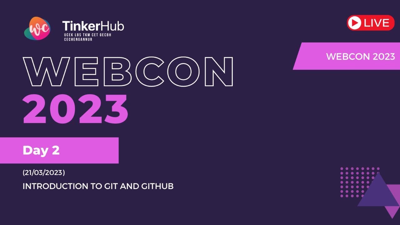 WebCon (Day 2) Introduction to Git and GitHub 🌐