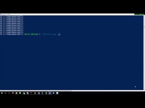 Infinite While Loop With Powershell
