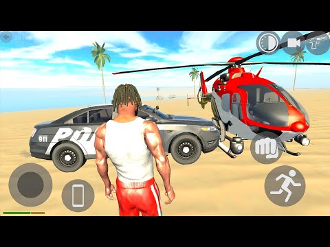 US Police Officer Car Motorbike and Helicopter Flying 3D Indian Bikers Simulator - Android Gameplay.