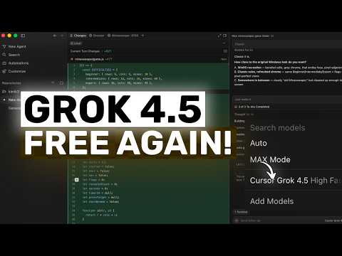 Grok 4.5 NEW Free Option: This works PRETTY WELL for EVERYDAY USAGE!