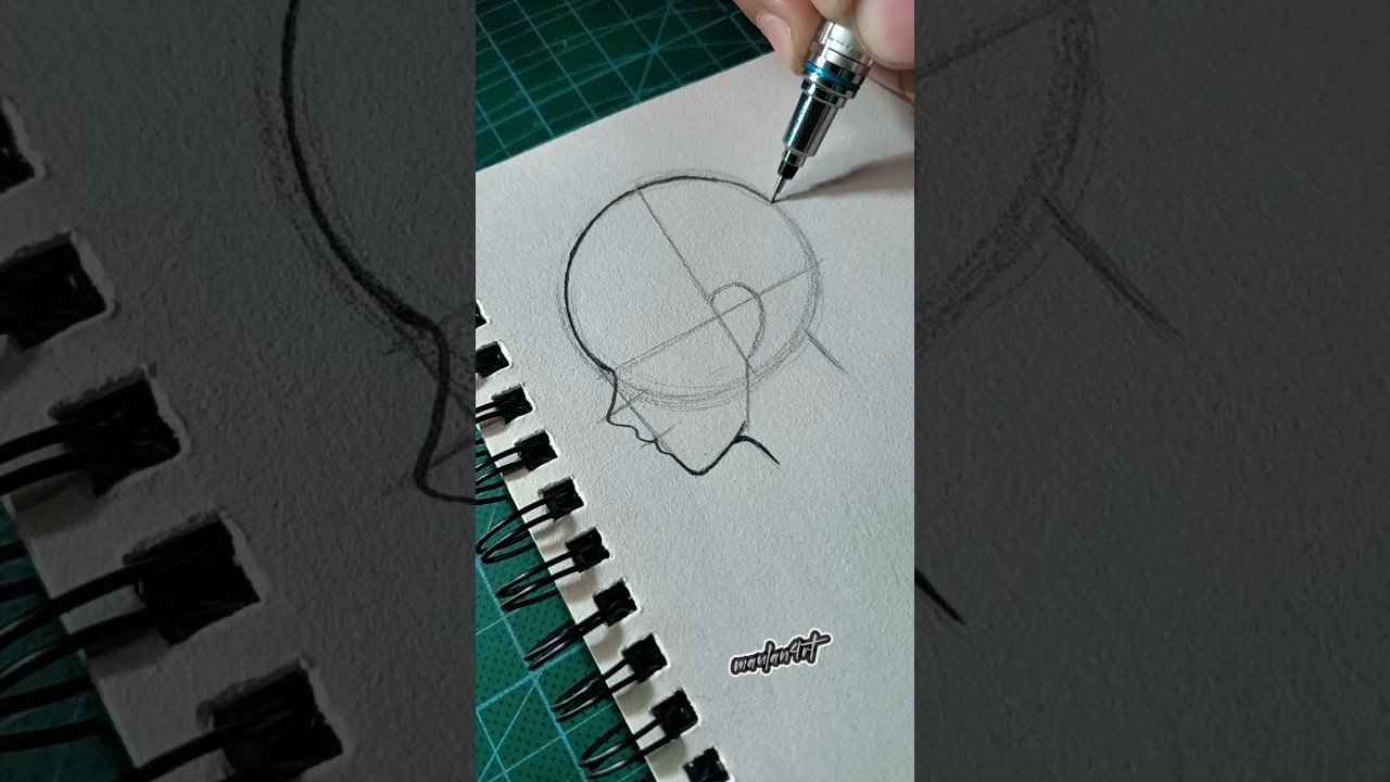 How to Draw Anime head (basic anatomi from side view) #drawing #anime #howtodraw #manga