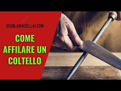 Come affilare un coltello con l'acciaino- Tutorial in Macelleria