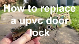 How to change a UPVC French, patio or  standard door euro lock barrel, handle and lock gearbox.