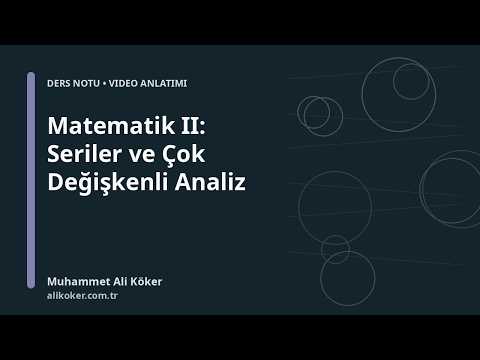 Open the Calculus II: Sequences, Series and Multivariable Analysis video