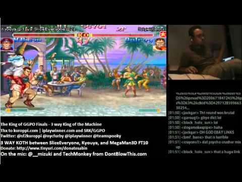 "KING OF GGPO" FINALS - First to Ten - SliceEveryone vs Kyouya vs Megaman3D