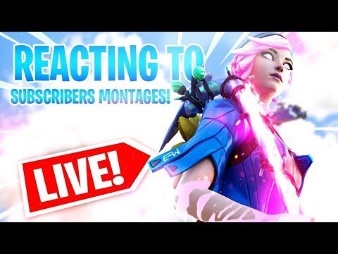 REACTING TO FORTNITE MONTAGES LIVE