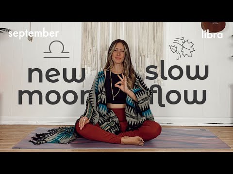 NEW MOON SLOW FLOW 🌚 moon in libra | chill fall yoga class [20 min]