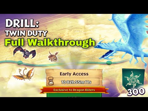 DRILL:TWIN DUTY Full Walkthrough - New Gauntlet Event - Dragons:Rise of Berk