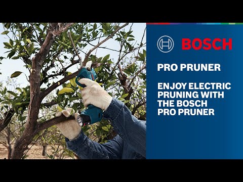 BOSCH akumuliatorinis sekatorius 12V PRO PRUNER 25mm 2x3,0Ah video