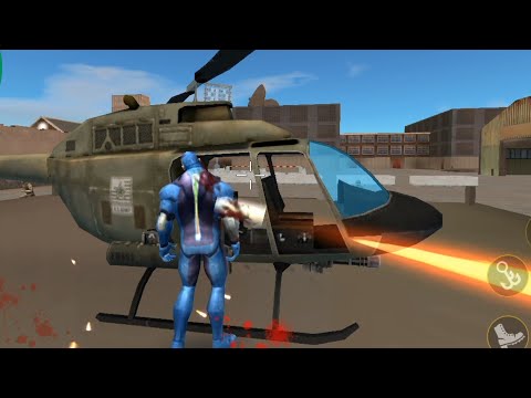 Rope hero vice town rope hero on army airplane base ) hero  assault machine Android Gameplay HD
