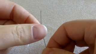 How to thread a beading needle with elastic thread - Beading tips by Sidonia