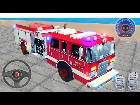 Real Fire Truck Driving Simulator - Car Driving in City Fire Fighting - Best Android GamePlay #4
