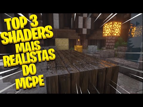 TOP 3 SHADERS MAIS REALISTAS E LEVES PARA MINECRAFT PE (MCPE 1.6)