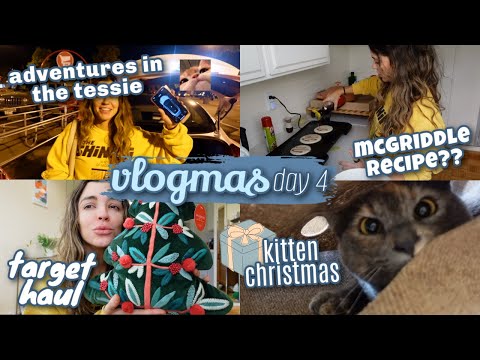 TARGET HAUL, UBNOXINGS, KITTEN CHRISTMAS, MCGRIDDLE RECIPE, ETC // VLOGMAS 4/12