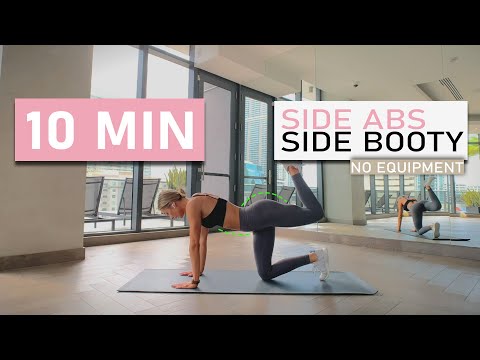 10 Min SIDE ABS + SIDE BOOTY - No Repeat, No Equipment, Quick & Effective!