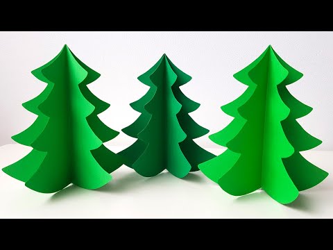 3D Елка Объемная ЁЛОЧКА из бумаги Новогодние поделки из бумаги своими руками DIY Новогодний декор