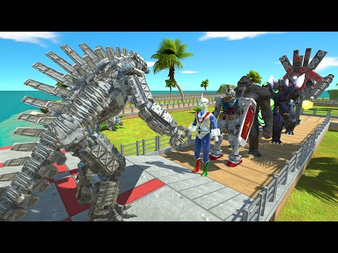 Mecha Godzilla Oasis Death Run VS Skibiti Titan Speakerman - Animal Revolt Battle Simulator