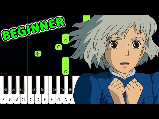 Vídeo relacionado con Piano Fácil de Studio Ghibli para Principiantes: Formato de Notas Grandes con Letras y Digitaciones