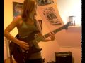 Cizzie playing Blackened by Metallica on guitar ...