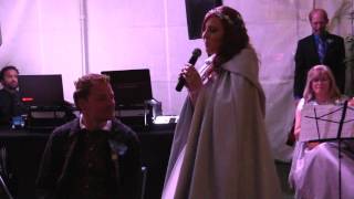 Bride Serenading Groom at Fantasy Wedding