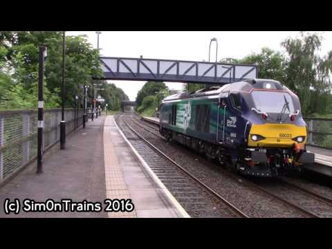 DRS Class 68, 68023 Achilles, 0K95 passing Rugeley Town (15th June 2016)