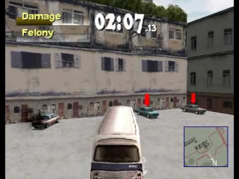 Driver 2 Walkthrough - Rio Mission 1:  Bus Crush (PART 2)