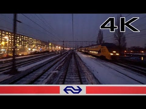 Night Train! 4K CABVIEW HOLLAND Amsterdam - Baarn SLT 24jan 2019 NACHTRIT
