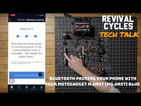 Bluetooth Pairing Your Phone with Your Motogadget m.Unit (mo.Unit) Blue // Revival Tech Talk