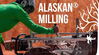 Use a Chainsaw to make lumber | Alaskan mill | Log to Lumber or Slab