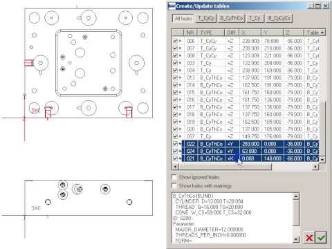 SMARTHolechart - Holechart for ProE - B&W Software