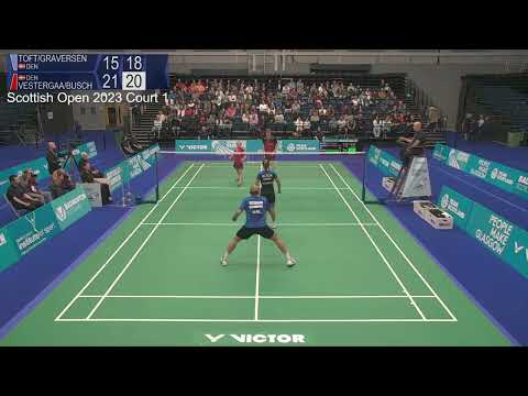 Match point - Toft / Graversen vs Vestergaard / Busch - XD, Final - Scottish Open 2023