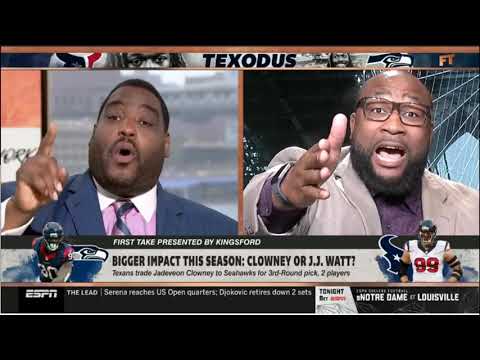 Damien Woody EMBARRASSED Texans trade Jadeveon Clowney to Seahawks | FIRST TAKE 9/2/2019