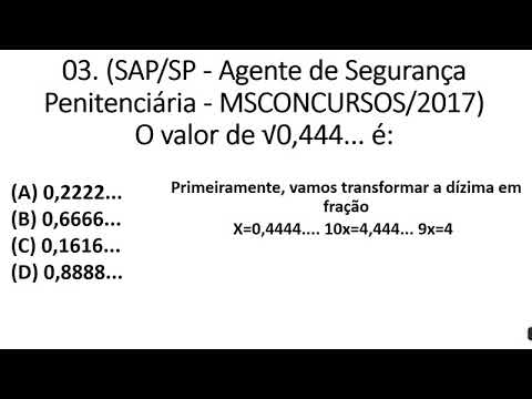 #13 Questão de Concurso "Matemática" Números reais com Professor Ayrton DCM