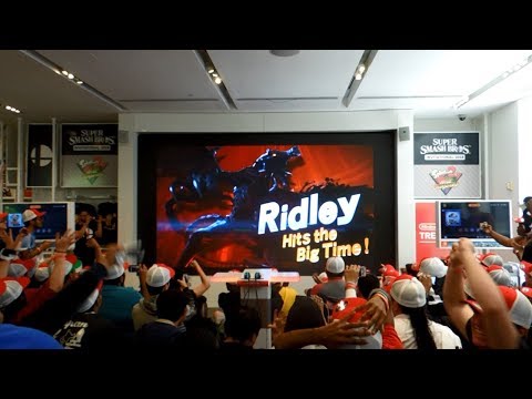 Ridley Reveal for Super Smash Bros. Ultimate Live Reactions at Nintendo NY