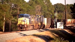 preview picture of video 'CSX C40-9W 9012 Northbound Empty'