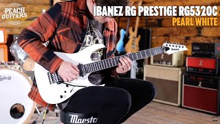 Video thumbnail for No Talking...Just Tones | Ibanez RG Prestige | RG5320C - Pearl White by Peach Guitars