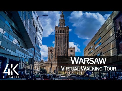【4K 60fps】🇵🇱 VIRTUAL WALKING TOUR: 🚶 «Warsaw - Poland 2021» 🎧 Binaural Sounds 📺 Ultra HD 🔥 2160p TV