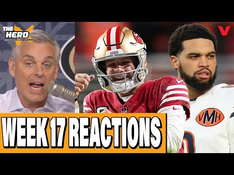 NFL Week 17 REACTION: 49ers heating up, Bills done, Bears, Caleb Williams | Colin Cowherd: THE HERD