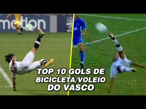 TOP 10 gols de BICICLETA/VOLEIO da história do Vasco