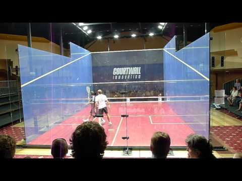 Squash: Grégory Gaultier vs Nick Matthew, first game, EUROPEAN CLUB CHAMPIONSHIP 2012