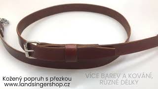 KOŽENÝ POPRUH NA KABELKU S PŘEZKOU 