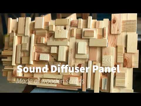 How to make a sound diffuser & wall art decor from scrap wood
