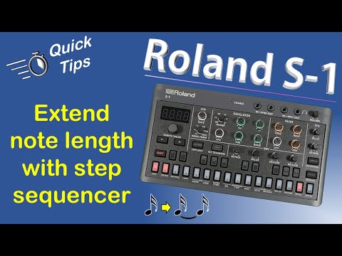 Roland S-1 - How to increase note length using the step sequencer // note tie