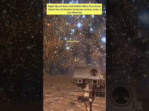 Mars Night Sky: 140 Million Miles Away from planet Earth 🌌🪐 #mars #marsnightsky