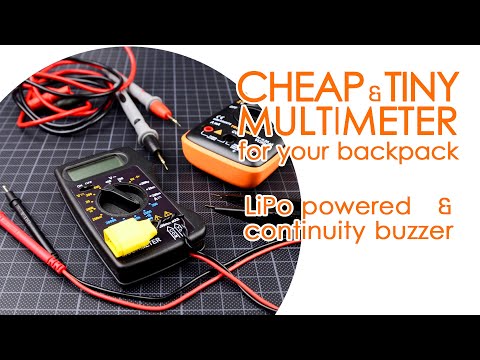 Cheap and tiny multimeter for your FPV backpack (with continuity test and LiPo mod)