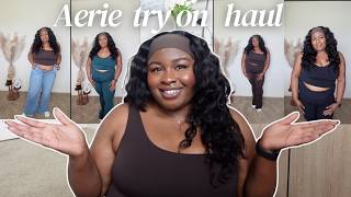 Unfiltered Honest Fall Aerie Haul | Plus size Aerie Try on Haul | Activewear, jeans, loungewear 2024